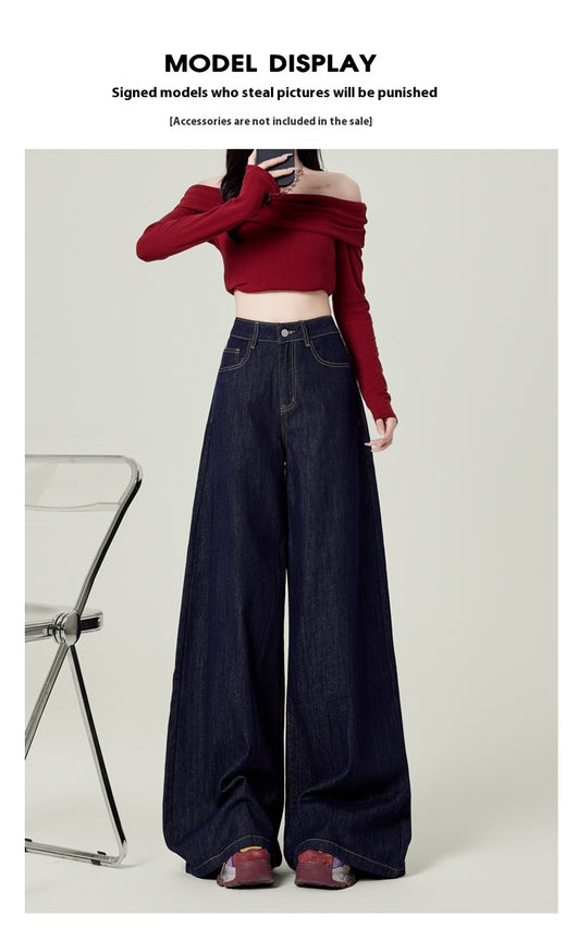 Jeans Retro Azul Profundo Pierna Ancha - Image 20