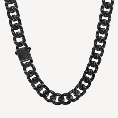 Cadena Cubana Doble Cara en Acero Titanio para Hombre - Image 8