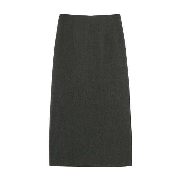 Falda Elegante de Color Liso con Aberturas Laterales