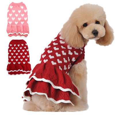 Suéter Cálido para Perro Diseño Amor Rojo Otoño Invierno - Image 4