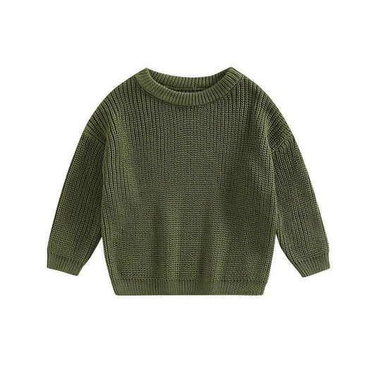 Suéter Casual de Cuello Redondo para Niñas - Colores Sólidos - Image 13