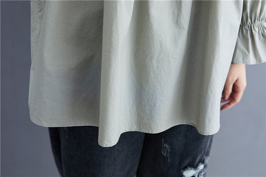 Blusa Suelta de Manga Larga con Encaje y Volantes - Image 14