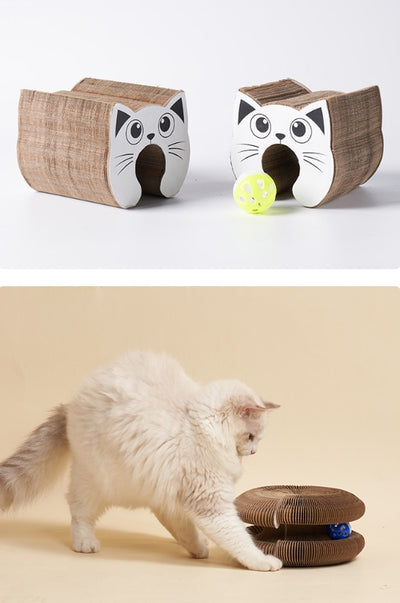 Rascador Ondulado para Gatos - Juguete Desestresante con Cartón Corrugado - Image 14