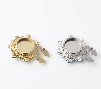 Broche Decorativo Ojo de Caballo con Cristales y Diamantes - Image 17