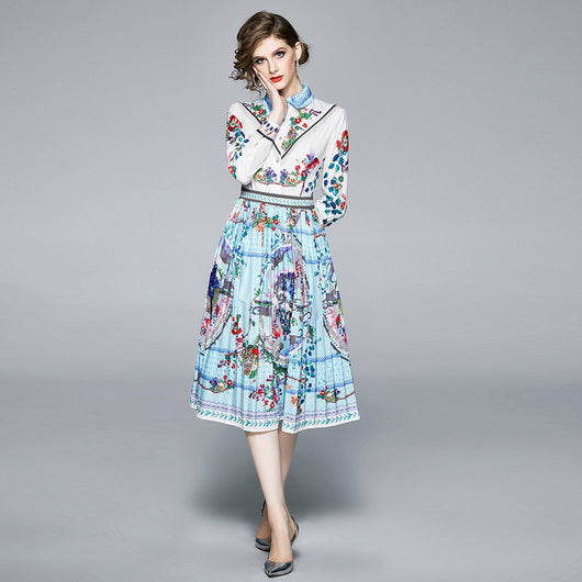 Vestido Camisero Plisado con Fleco en la Cintura - Image 6