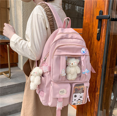 Mochila Escolar de Gran Capacidad con Diseño Coreano para Niñas - Image 5