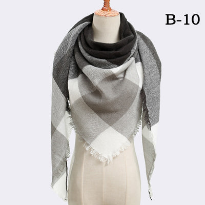 Bufanda Larga con Triángulos para Mujer - Chal Otoño Invierno - Image 56