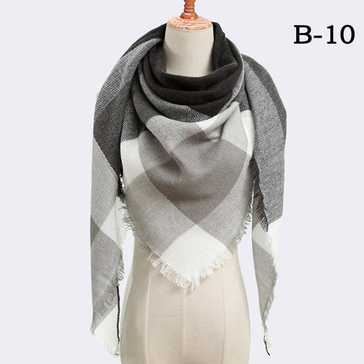 Bufanda Larga con Triángulos para Mujer - Chal Otoño Invierno - Image 56