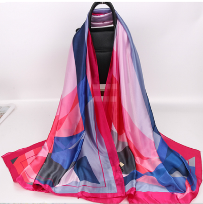 Pañuelo de Seda Simulada con Protección Solar para Mujer - Image 10