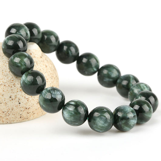 Pulsera de Cristal con Efecto Escamas de Dragón Verde Oscuro - Image 6