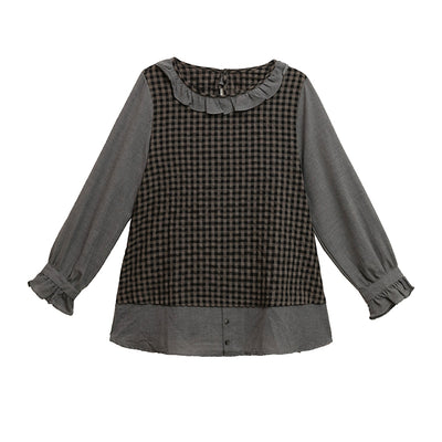 Blusa Artística Tallas Grandes en Algodón y Lino con Efecto Reductor - Image 4