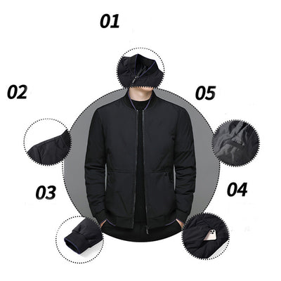 Chaqueta de Plumas para Hombre - Abrigo Casual Deportivo Impermeable - Image 11
