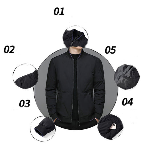 Chaqueta de Plumas para Hombre - Abrigo Casual Deportivo Impermeable - Image 11
