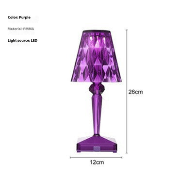 Lámpara de Mesa Recargable con Cristal Diamantado - Image 10