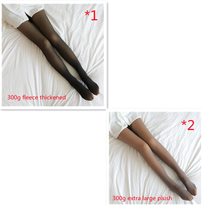 Leggings Térmicos Translúcidos Talla Grande con Forro Polar - Pantimedias Cálidas para Invierno - Image 39