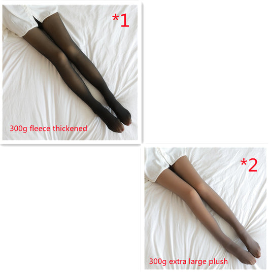 Leggings Térmicos Translúcidos Talla Grande con Forro Polar - Pantimedias Cálidas para Invierno - Image 39