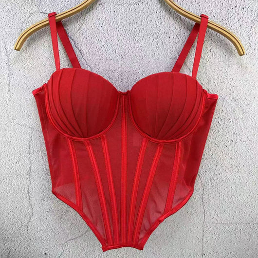 Corpiño de Encaje Mesh Estilo Francés - Diseño Trasero Plástico para Usar como Prenda - Image 6