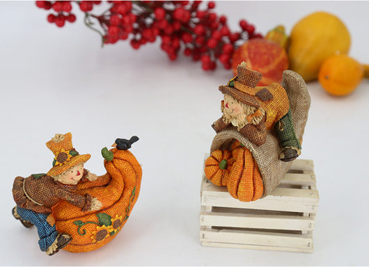 Artesanía de Resina Espantapájaros y Calabaza para Thanksgiving - Image 17