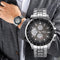 Men's Stainless Steel Watch with Calendar and Luminous Dial