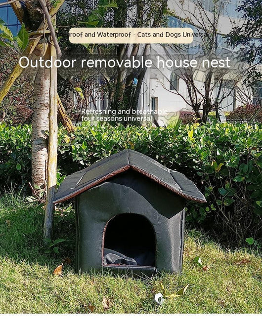 Casa Felina Impermeable para Invierno - Refugio Desmontable y Lavable - Image 7