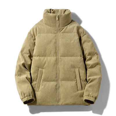 Chaqueta de Pluma Corta para Hombre con Bordado - Diseño Liso - Image 2