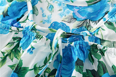 Vestido Infantil de Algodón con Volantes y Estampado Floral - Image 14