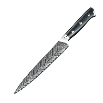 Juego de Cuchillos Damasco para Filetear con Patrón de Espina de Pescado - Image 12