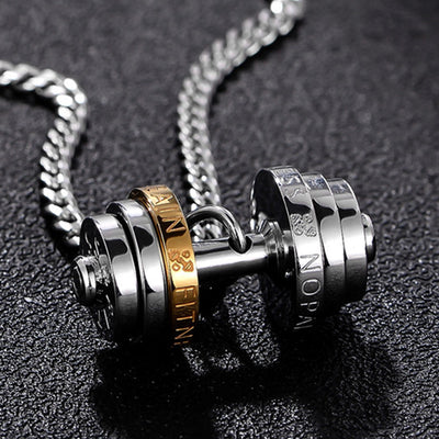 Collar Pesa de Acero Inoxidable para Hombres - Joyería Fitness - Image 3