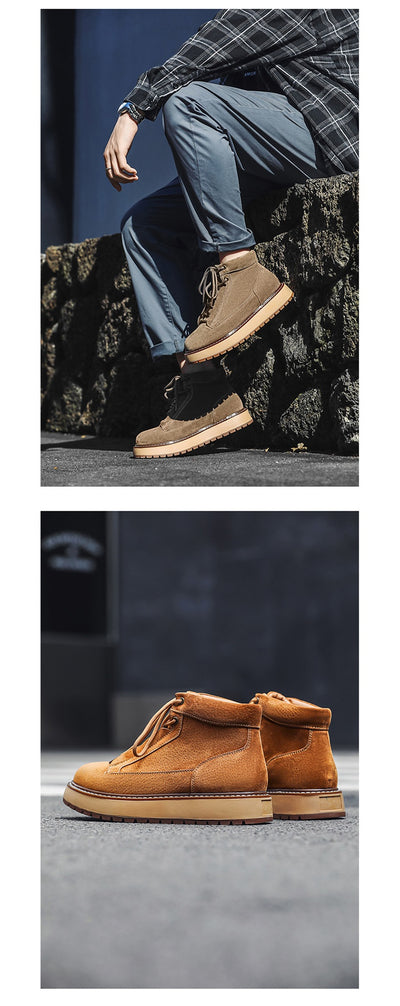 Botas Plataforma de Cuero Genuino Estilo Retro Británico - Image 11