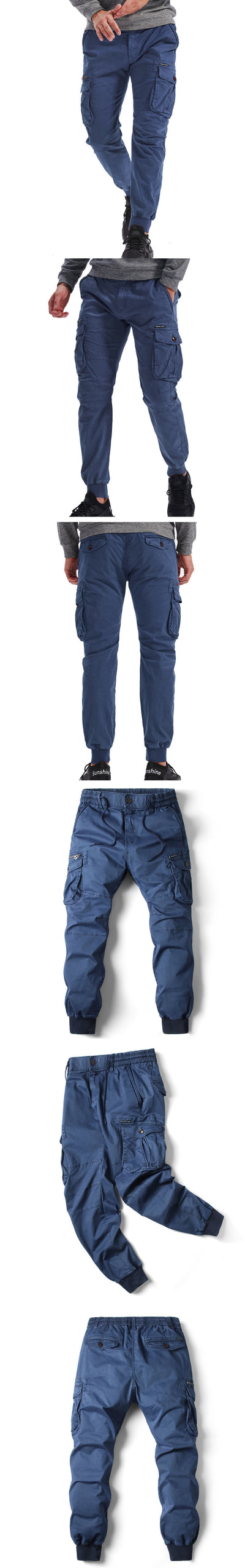 Pantalones de Trabajo Slim Fit Multibolsillos para Hombre - Image 20