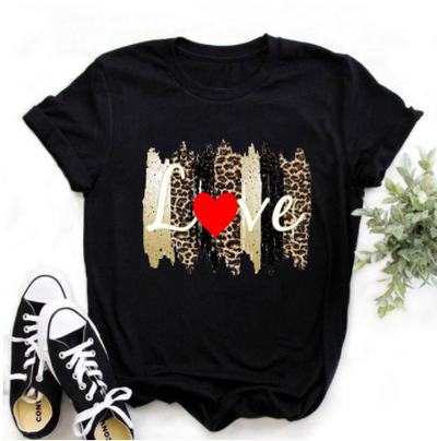Blusa Estampada con Leopardo y Labios - Estilo Western Casual para Mujer - Image 5