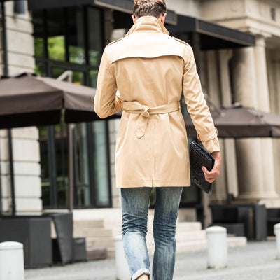 Abrigo Trinchera Casual para Hombre Largo Medio - Image 20