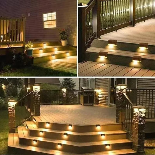4 Luces LED Solares para Escaleras y Terrazas - Iluminación Exterior Automática - Image 2