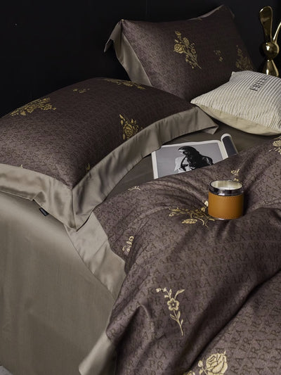 Juego de Cama Retro Algodón Peinado 4 Piezas - Calidez para Otoño e Invierno - Image 6