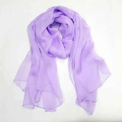 Pañuelo de Seda Elegante Liso para Mujer - Todas las Estaciones - Image 24