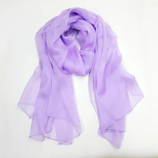 Pañuelo de Seda Elegante Liso para Mujer - Todas las Estaciones - Image 24