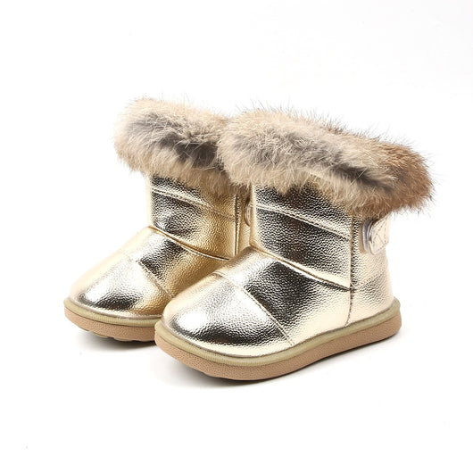 Botas de Nieve para Niña con Forro de Conejo Real y Suela Suave - Image 17