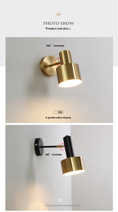 Lámpara de Pared Dorada Elegante para Dormitorio y Mesita de Noche - Image 9