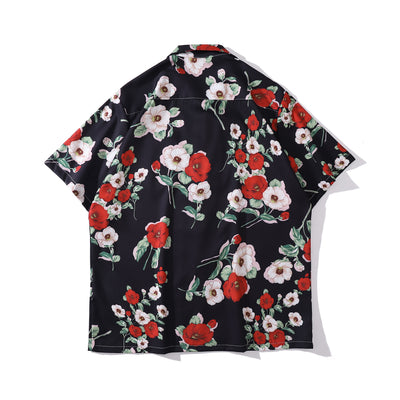 Camisetas Retro Hawaianas de Pareja Estilo Hong Kong con Flores - Image 11