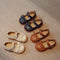 Zapatos Escolares de Cuero para Niños con Velcro y Suela Antideslizante