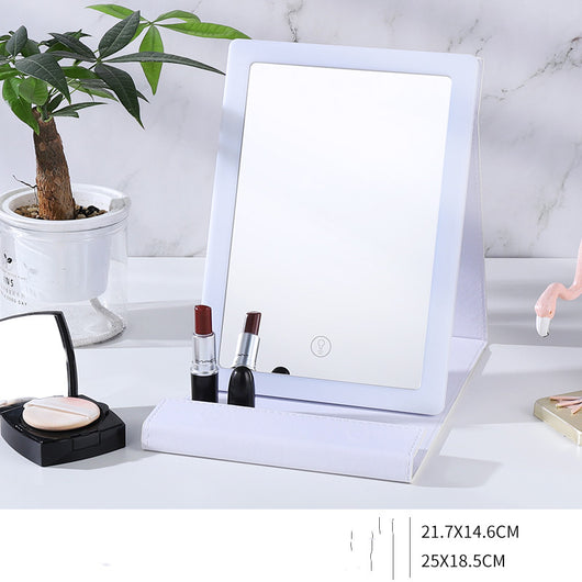 Espejo de Maquillaje Portátil con Luz LED Plegable - Image 14