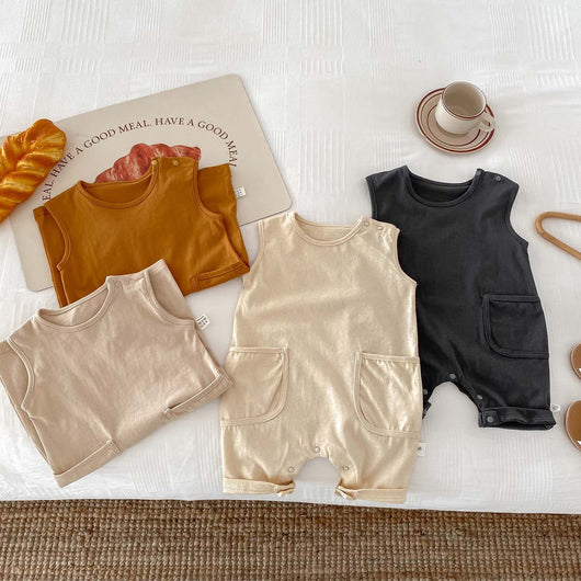 Enterizo Nórdico Minimalista para Bebé - Unisex sin Mangas - Image 10