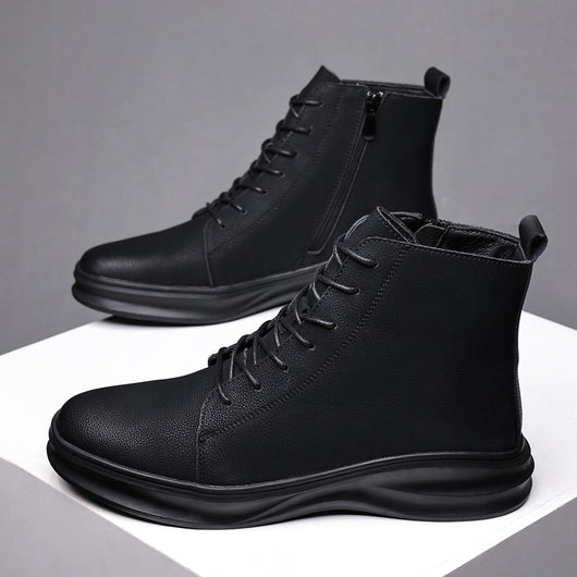 Botas Martin Negras con Malla Interna y Punta Redonda - Image 3