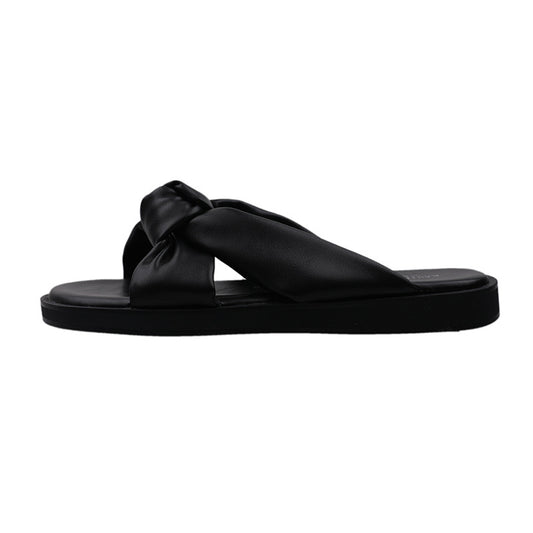 Pantuflas Negras de Verano con Suela Suave y Tacón Bajo
