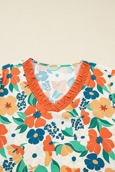 Blusa Casual Escote V Estampado Floral - Image 11