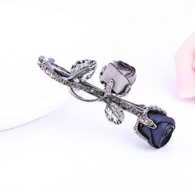 Pinza para Cabello con Diseño de Rosa y Estrás - Image 22
