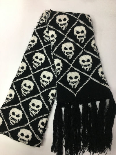 Bufanda Tejida Jacquard Gruesa Calavera - Abrigo Casual - Image 11