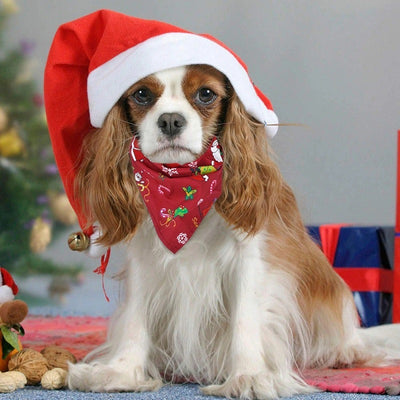 Pañuelo Triangular para Perros con Estampado Navideño