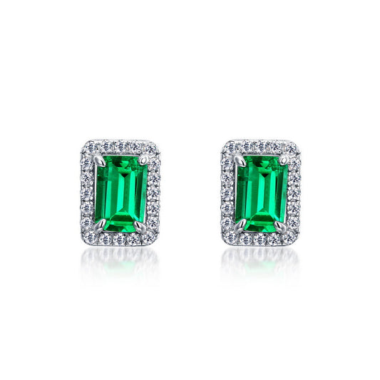 Aretes de Plata S925 con Esmeralda Retro para Cultivo Espiritual - Image 2