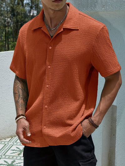 Camisa Casual Retro Resort con Cuello Solapa para Hombre - Image 6